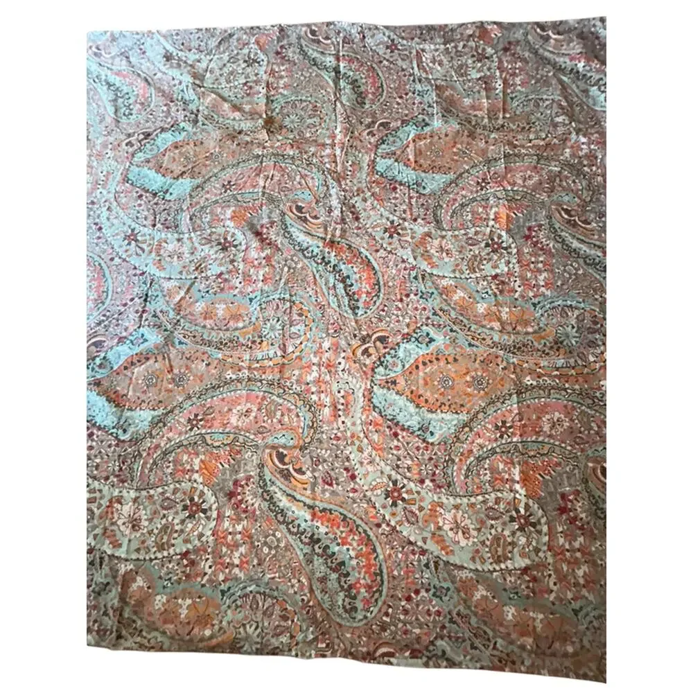 Pottery Barn F/Q Organic Cotton Paloma Paisley Duvet Cover 2 Standard Shams Bed